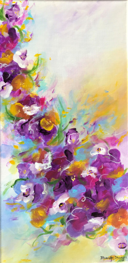 Abstract Floral - Ornate Orchid- Acrylic on Canvas