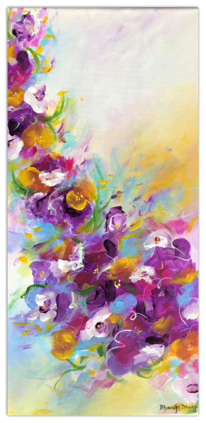 Abstract Floral - Ornate Orchid- Acrylic on Canvas1