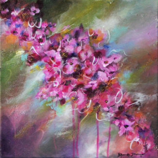 Abstract Floral - Pink Surge- Acrylic on Canvas