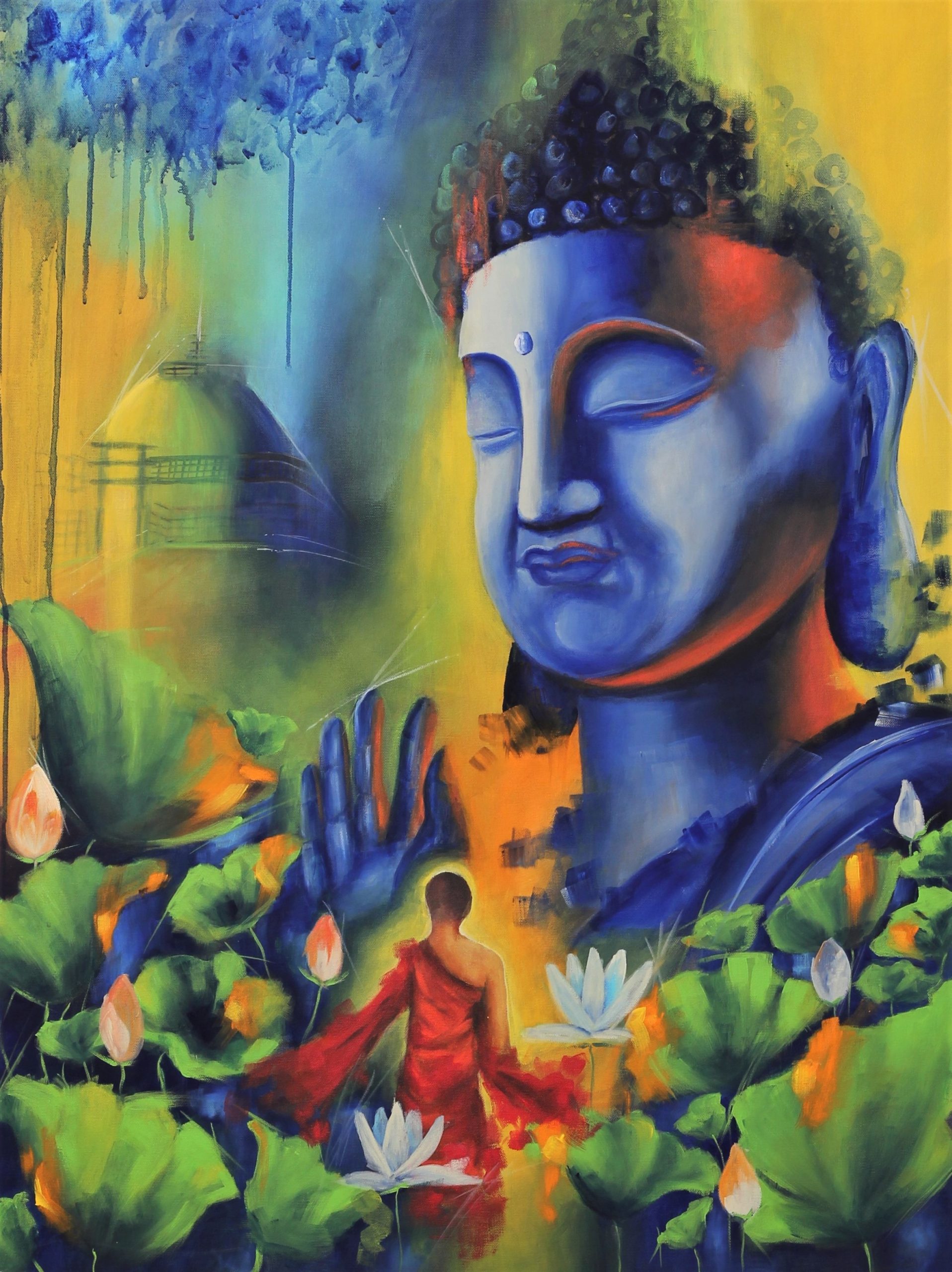 abstract-buddha-enlighten-your-soul-acylic-on-canvas