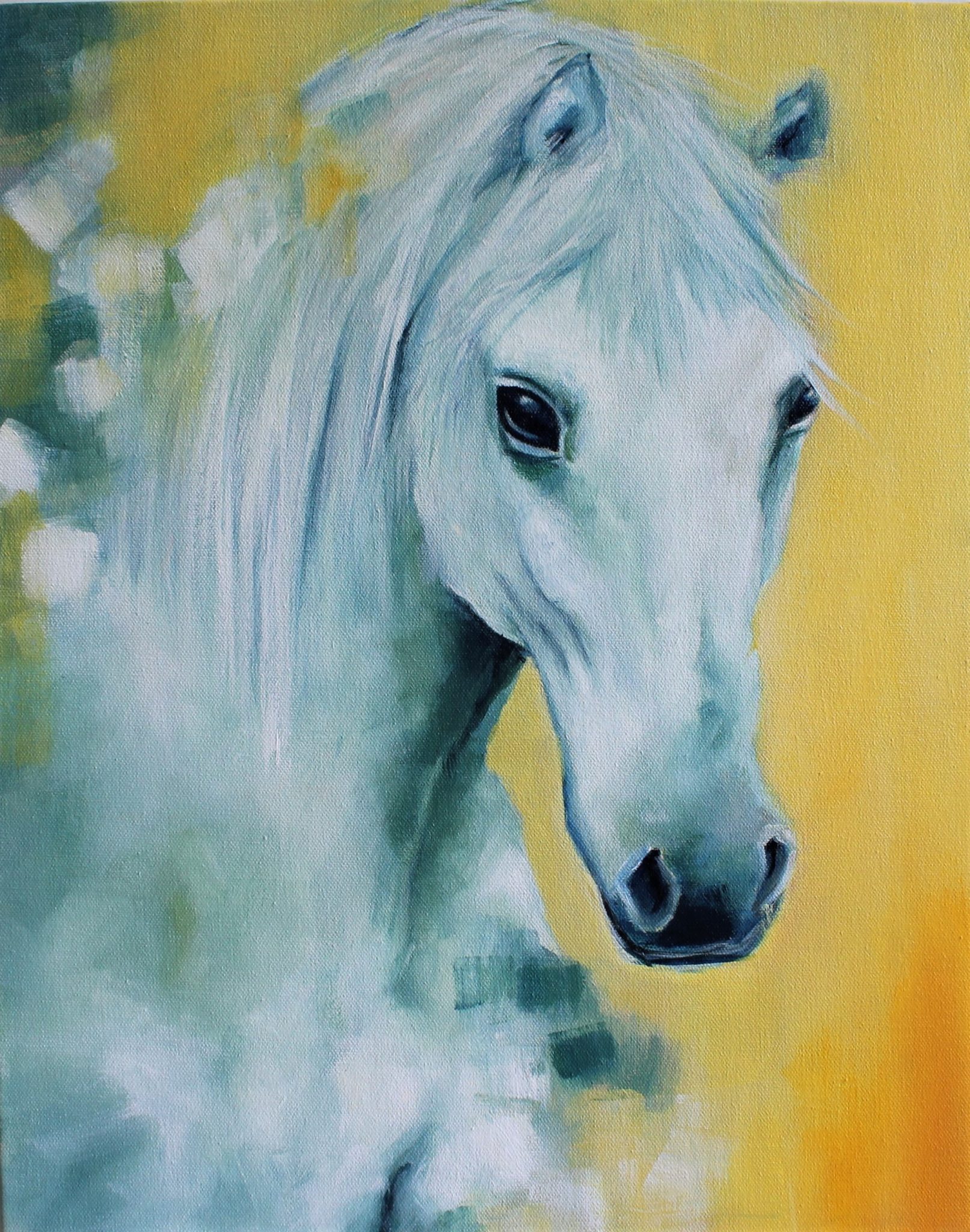 White Horse Painting 20X16