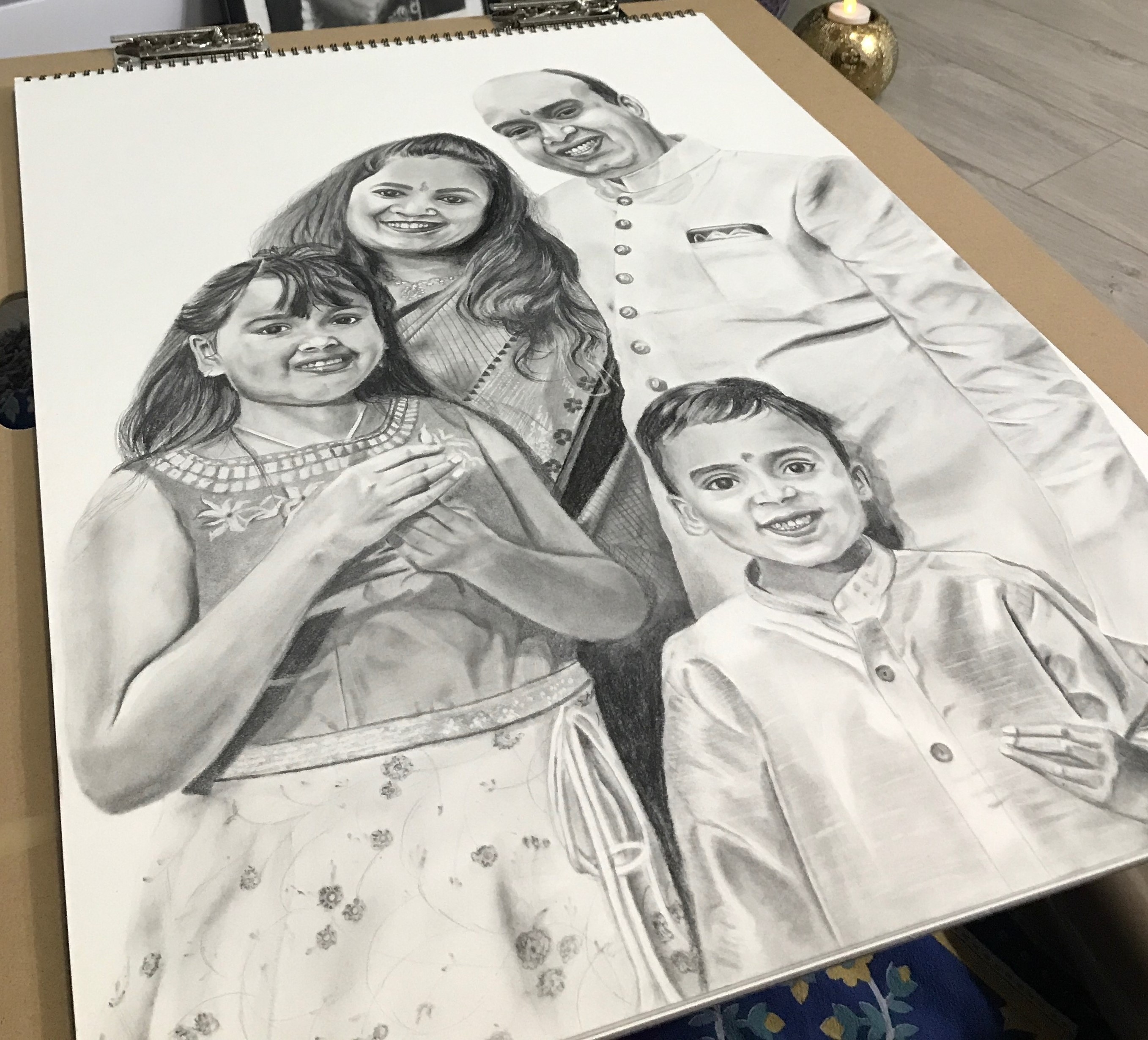 bhoomisart-family-portrait-acrylic-on-canvas