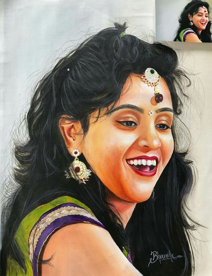bhoomisart-lady-portrait-acrylic-on-canvas