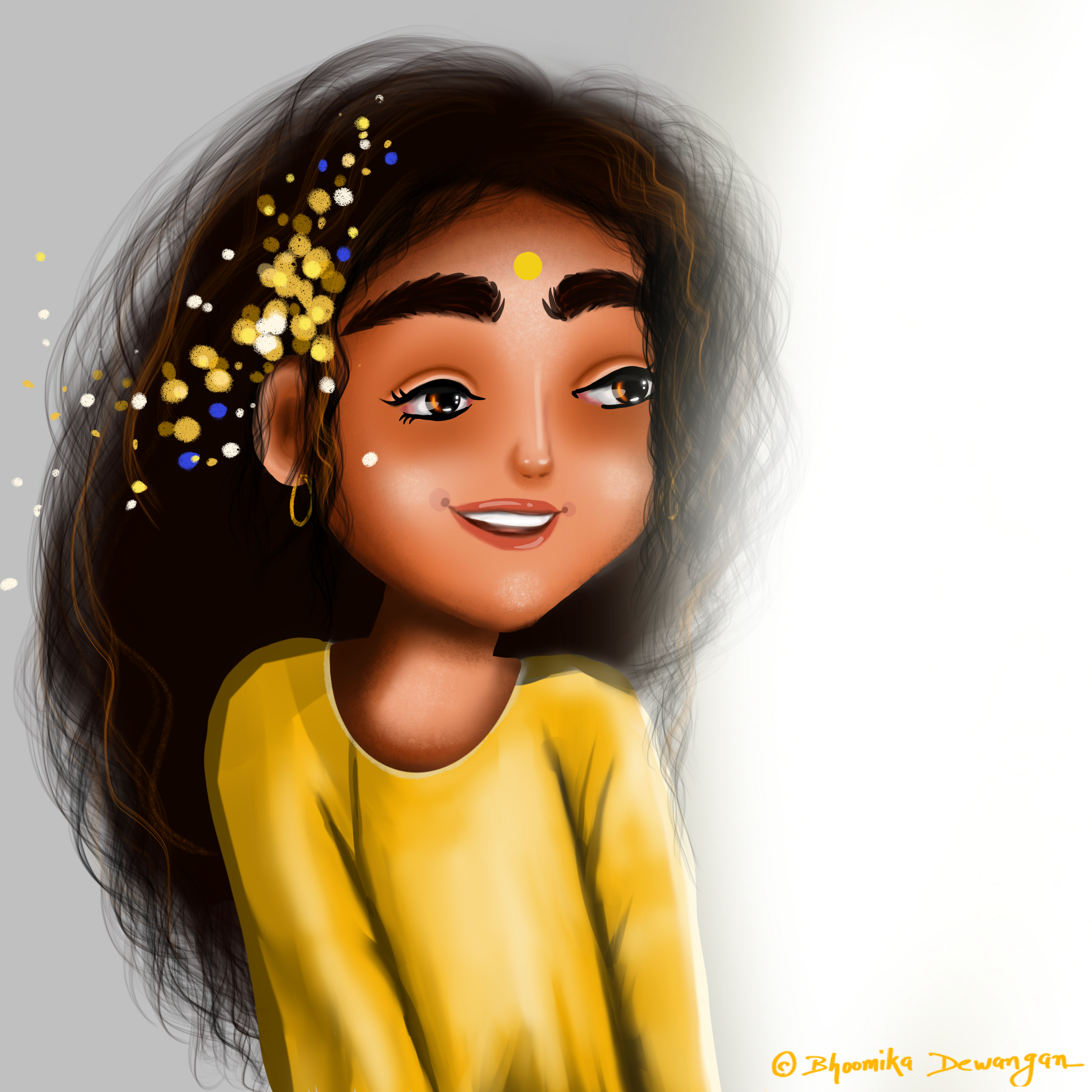 Cute girl-illustration-bhoomisart-digital art