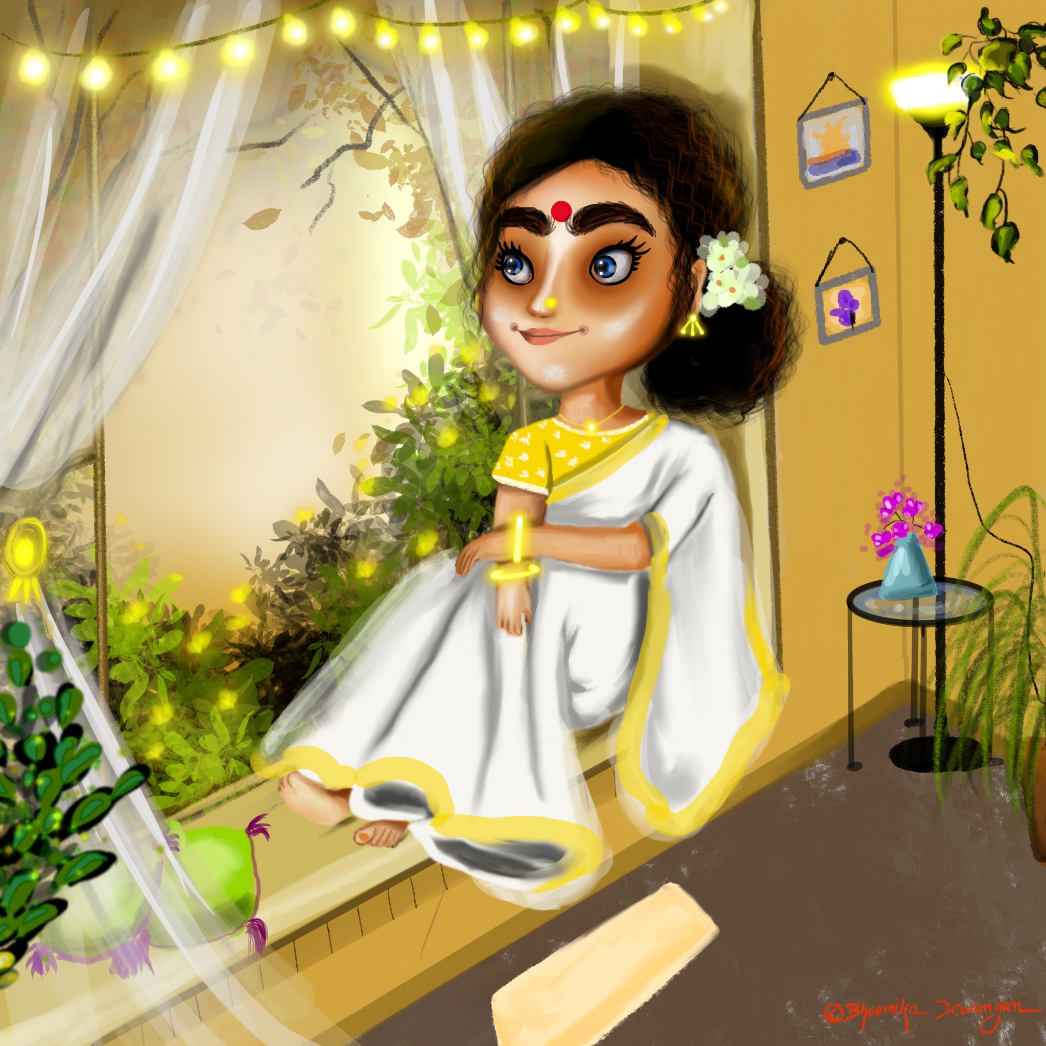 Indian-woman-digital-illustration