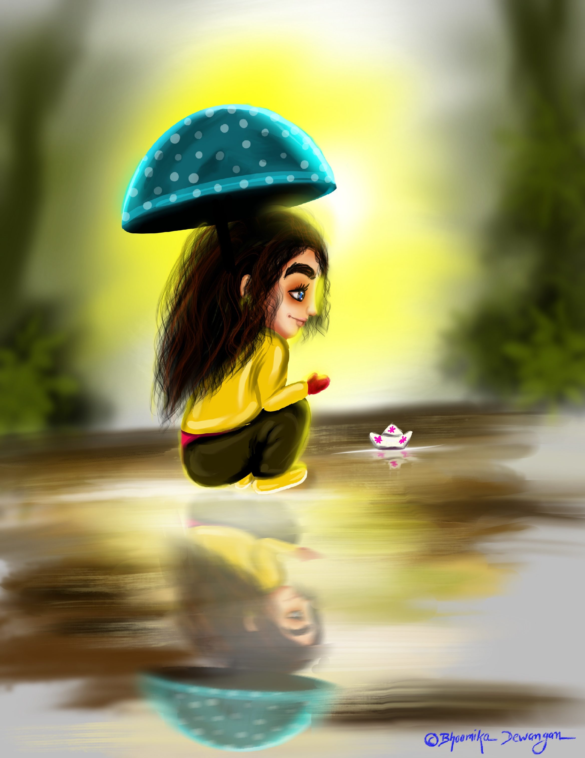 Rainy day illustration-bhoomisart-digital art