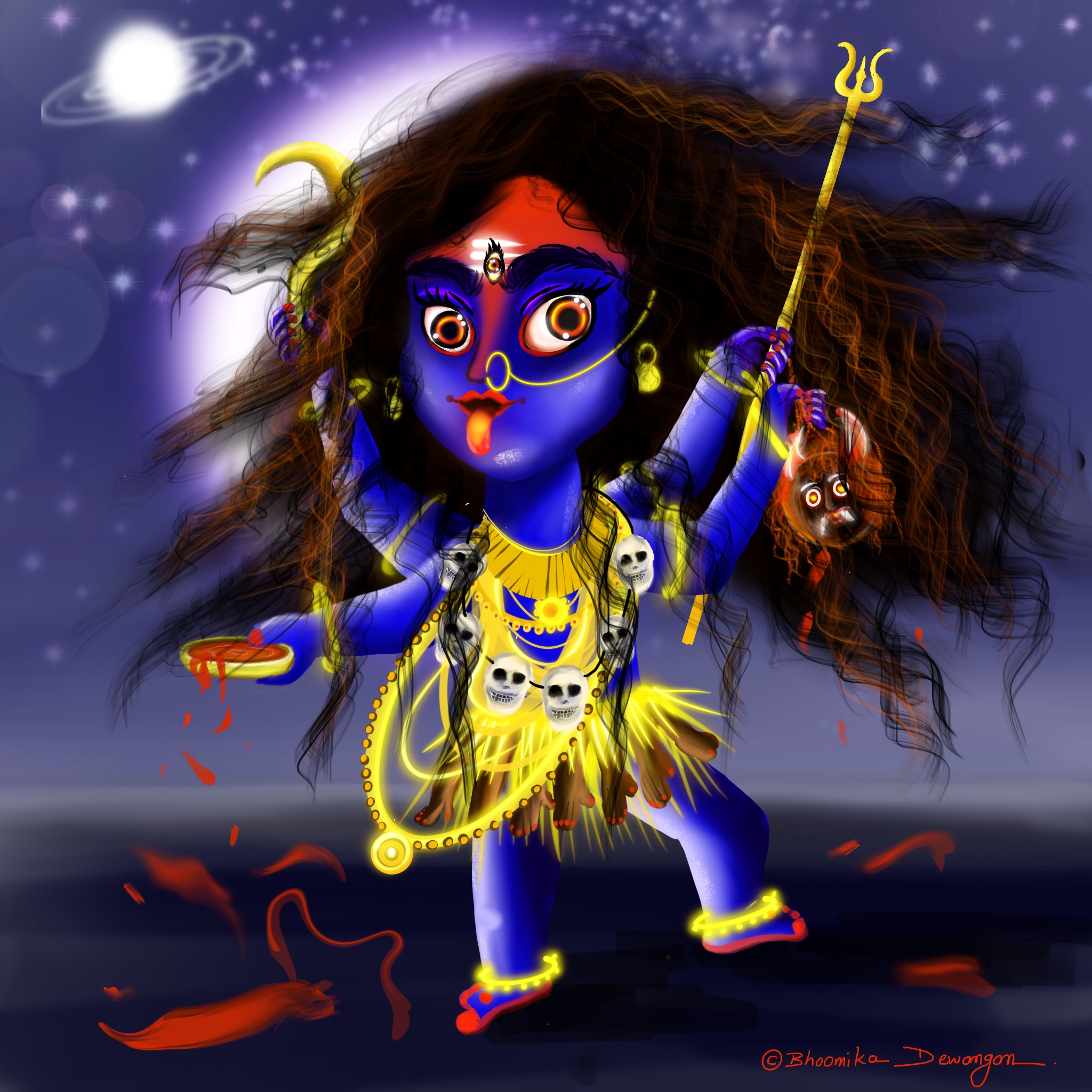 Maha Kaali illustration-bhoomisart-digital art