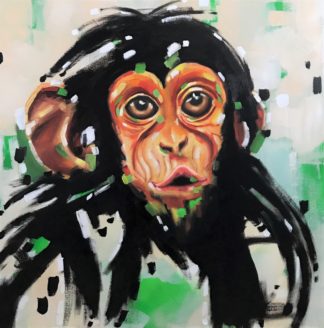 Chimpanzee-Abstract-Painting-bhoomisart-OilPainting