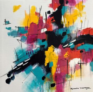 Colorful-Small-Abstract-Painting-10X10-bhoomisart-Acrylic-on-canvas-Bhoomika-Dewangan
