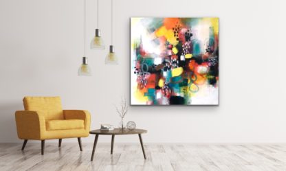 Large Abstract Acrylic Painting on Canvas-display-bhoomisart-Bhoomika Dewangan