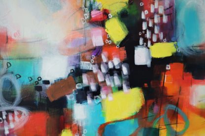 Large Abstract Painting on Canvas-bhoomisart-Bhoomika Dewangan